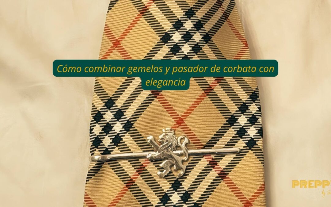 Cómo combinar gemelos y pasador de corbata con elegancia
